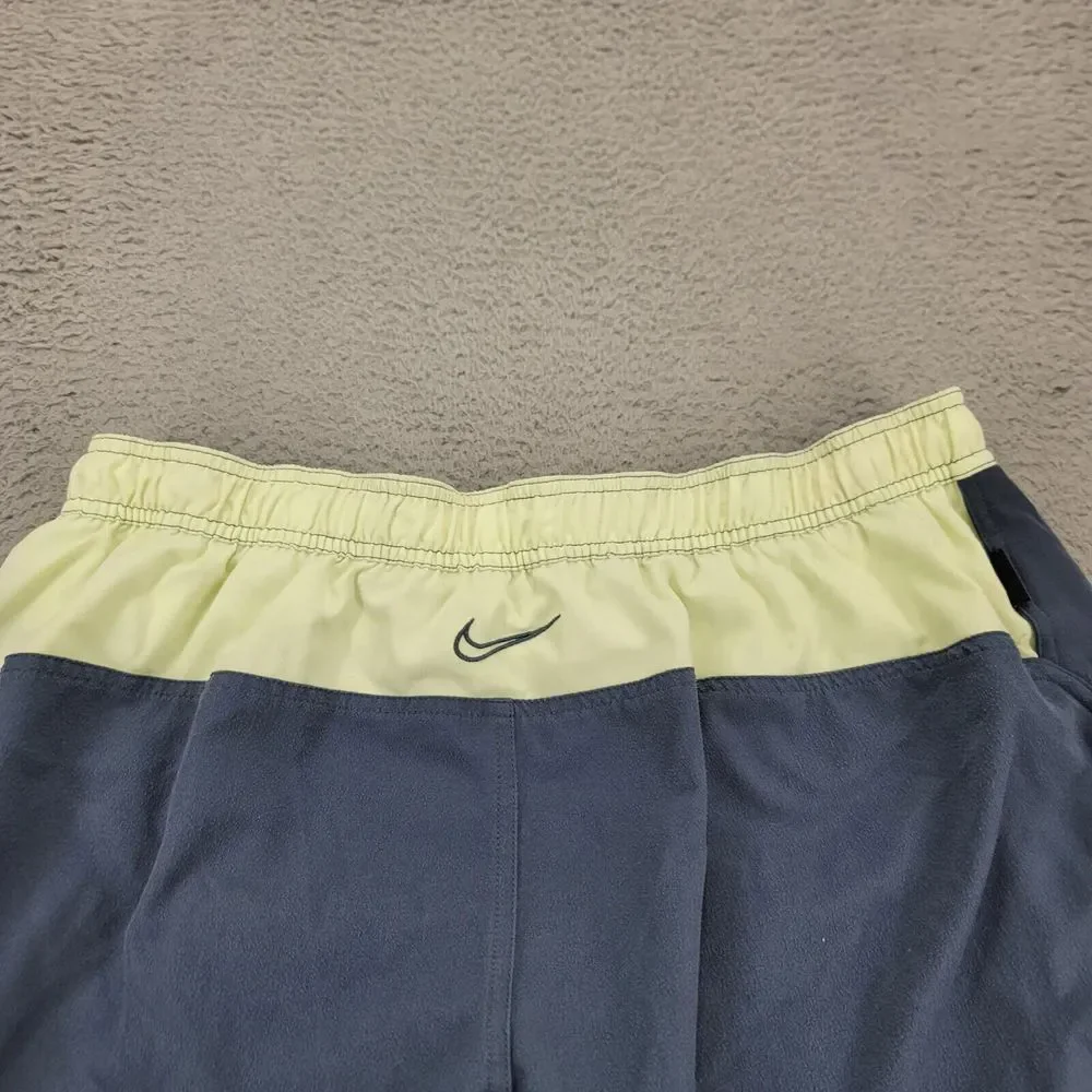 Nike Shorts Mens XXL Blue Swim Ourdoors Drawstring Logo Stretch Swoosh‎ Casual